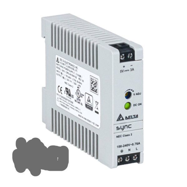 منبع تغذیه 5 ولت 3 آمپر دلتا با کد فنی DRS-5V30W1NZ