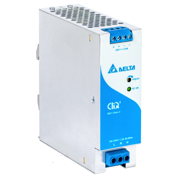 منبع تغذیه 3.8 آمپر 24 ولت ریلی دلتا مدل DRP24V100W1NN